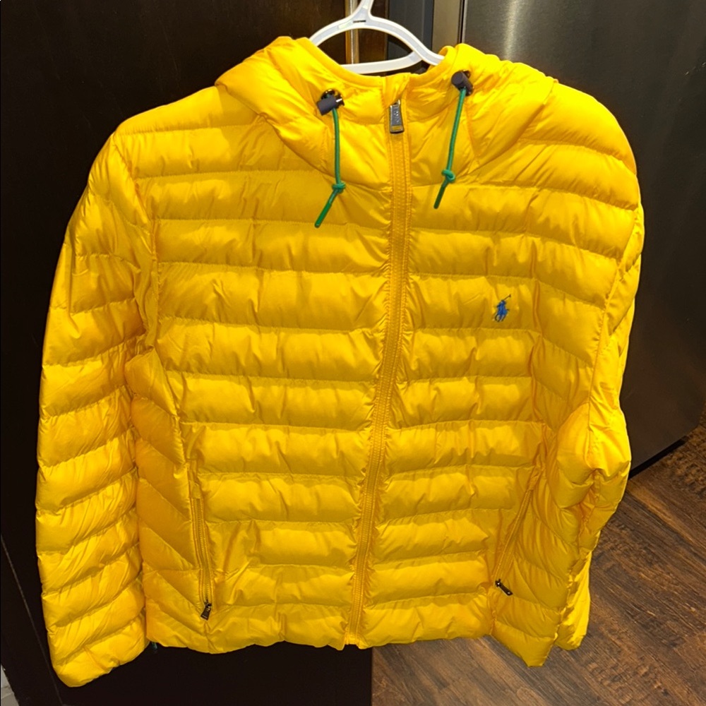 Polo by Ralph Lauren Yellow Puffer Jacket with Hood